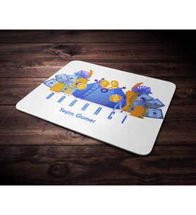 Kişiye Özel Bankacı Tasarımlı Mouse Pad (Renksiz)