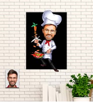 Kişiye Özel En Büyük Şef Karikatür Ahşap Tablo