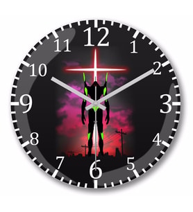 Neon Genesis Evangelion Eva Angel Duvar Saati Bombeli Gercek Cam