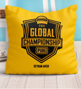 BK Gift Kişiye Özel PUBG Yastık - 3 (Beyaz)