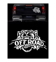 20 X 12 Cm Beyaz Renk, Off Road Kaplan Oto Sticker, Araba Sticker