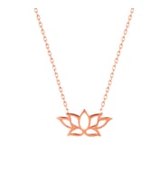 Lotus Çiçeği Gümüş Kolye