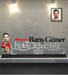 Kişiye Özel Patron Karikatürlü Kolay Yetişmiyor Ahşap Biblo Bay-5