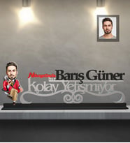 Kişiye Özel Patron Karikatürlü Kolay Yetişmiyor Ahşap Biblo Bay-5