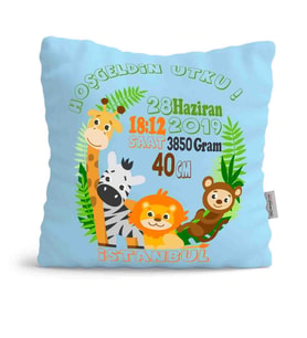 BK Gift Kişiye Özel Çocuklar Mavi Yastık 63855