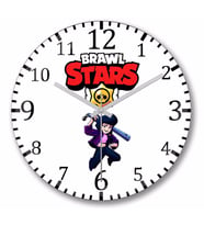 Brawl Stars Bibi And Bull 0 Duvar Saati Bombeli Gercek Cam