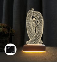 Aşk El Ele 3d Tasarım Led Gece Lambası Sevgiliye Hediye Lamba