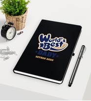 BK Gift Kişiye Özel Dünyanın En İyi Babası Siyah Defter Kalem Seti-3