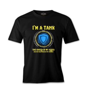 World of Warcraft - The Tank Siyah Erkek Tshirt