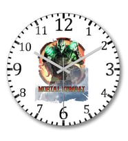 Mortal Kombat Quan Chi Game Duvar Saati Bombeli Gercek Cam