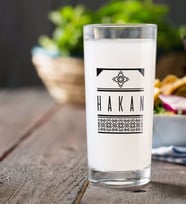 BK Gift Kişiye Özel Renkli Baskılı İsimli Rakı Bardağı-21 (Beyaz)