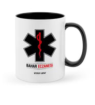 BK Gift Kişiye Özel Mesleki Eczane Siyah Kupa Bardak  3