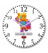 Brawl Stars Loaded Rıco Duvar Saati Bombeli Gercek Cam