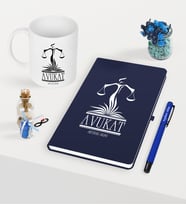 BK Gift Kişiye Özel Avukat Temalı Lacivert Defter Kalem Kupa Seti - 5 (Model 1)