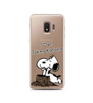 Snoopy Tasarımlı Süper Şeffaf Silikon Telefon Kılıfı Samsung J2 Core
