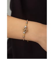 Papatya Silver 925 Ayar Renkli Dorica Toplu Küme Fantezi Gümüş Bileklik (Rose)