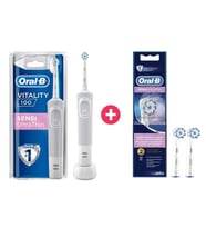 Oral-B Vitality 100 Sensi Ultra Thin Şarjlı Diş Fırçası + 2'li Yedek Başlık