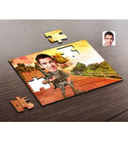 BK Gift Kişiye Özel Uzman Çavuş Karikatürlü Ahşap Puzzle-1