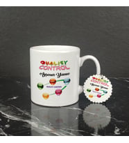 Quality Control Kupa Bardak ve Anahtarlık Set