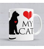 I Love My Cat Kedi Hayvan Pet Animal Kupa Bardak Porselen