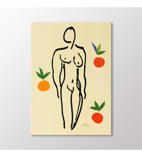 Arty Tablo Nu Aux Oranges Tablo (Karışık)