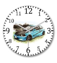 Honda Civic Mugen Duvar Saati Bombeli Gercek Cam