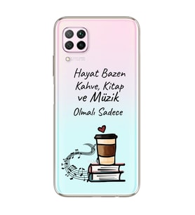Hayat Bazen Tasarımlı Süper Şeffaf Silikon Telefon Kılıfı Huawei P40 Lite