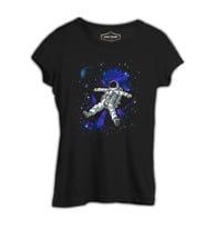Dreams in Space Siyah Kadın Tshirt