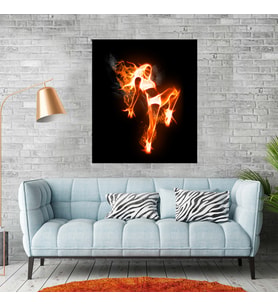 Alev (Flames) Temalı Kanvas Tablo