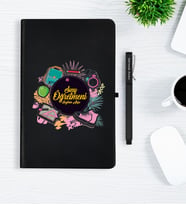 BK Gift Kişiye Özel Sınıf Öğretmeni Siyah Defter Kalem Hediye Seti - 4