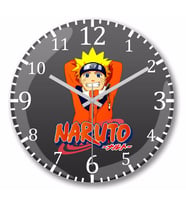 Naruto  Duvar  Saati Bombeli Gercek Cam