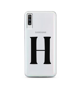 Samsung A70 Harf Tasarımlı Telefon Kılıfı H-Harfi 