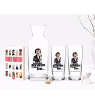 BK Gift Kişiye Özel Renkli Baskılı Hangimiz Sevmedik Çılgınlar Gibi Tasarımlı İkili Rakı Bardağı Karaf ve Cep Kitabı Hediye Seti-5 (Model 1)