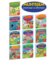 Parıltı Yayınları Hayvan Temalı Muhteşem Çıkartmalar - 10 Kitap