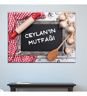 Kişiye Özel İsme Özel MutfakTablosu İsminizi Veya Mesajınızı Yazdırabilirsiniz