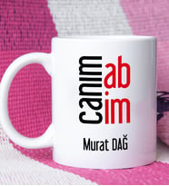 Abiye Canım Abim Tasarımlı Kişiye Özel Abi Kupa Bardak