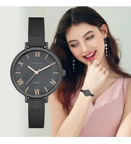 Exception Kadın Kol Saati Lüks Moda Şık Trend Bayan Kol Saati Siyah
