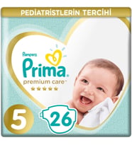 Prima Premium Care Bebek Bezi Beden:5 (11-16Kg) Junior 25 Adet Jumbo Pk
