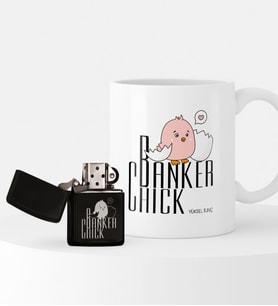 BK Gift Kişiye Özel Bankacı Temalı Çakmak ve Kupa Seti - 11