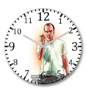 Gta V Trevor Philips Duvar Saati Bombeli Gercek Cam