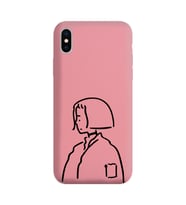 Iphone X Çizgi Tasarımlı Pudra Lansman Telefon Kılıfı