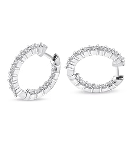 1.76 ct Pırlanta Halka Küpe (Beyaz)