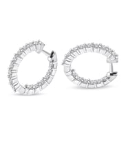 1.76 ct Pırlanta Halka Küpe (Beyaz)
