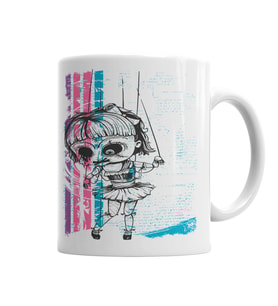 Menina Monster Kupa Bardak Porselen