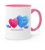 BK Gift Kişiye Özel Sevgililer Günü Temalı Pembe Kupa Bardak  4