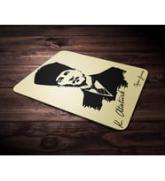 Kişiye Özel K. Atatürk Siluet Tasarımlı Mouse Pad (Siyah-Sarı)