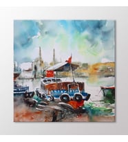 Arty Tablo Suluboya Tekneler ve İstanbul Tablo (Karışık)