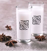 BK Gift Kişiye Özel Renkli Baskılı İsimli İkili Rakı Bardağı Seti-10 (Beyaz)