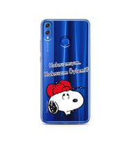 Snoopy Tasarımlı Süper Şeffaf Silikon Telefon Kılıfı Huawei Honor 8X 