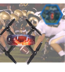 Dji Spark Üst Kapak Renkli Baskılı Yüzey Alevli Baseball Desenli